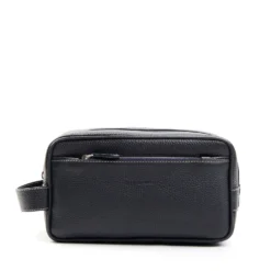 BEAUTY CASE DA UOMO BLU In pelle martellata