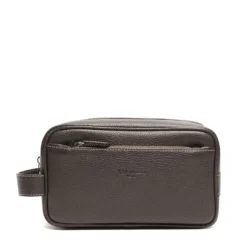 BEAUTY CASE DA UOMO TESTA MORO In pelle martellata