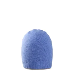 BERRETTO BICOLORE AZZURRO POLVERE E MARRONE In cashmere