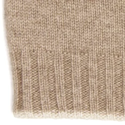 BERRETTO BICOLORE BIANCO E CAMMELLO In cashmere
