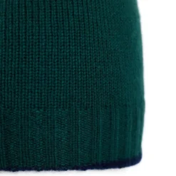 BERRETTO BICOLORE VERDE SCURO E BLU In cashmere