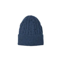 BERRETTO BLU A trecce in cashmere