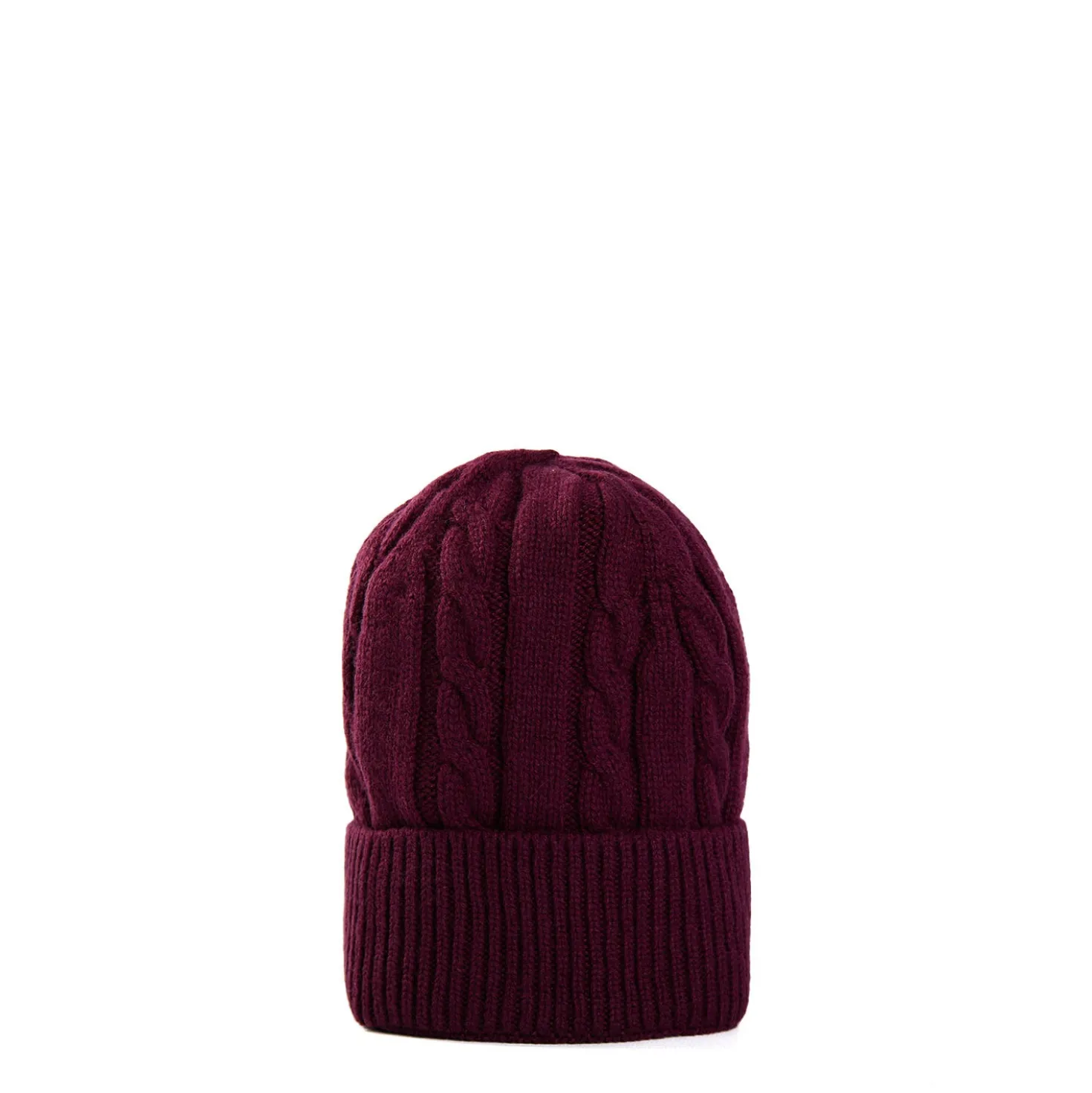 BERRETTO BORDEAUX A trecce in cashmere