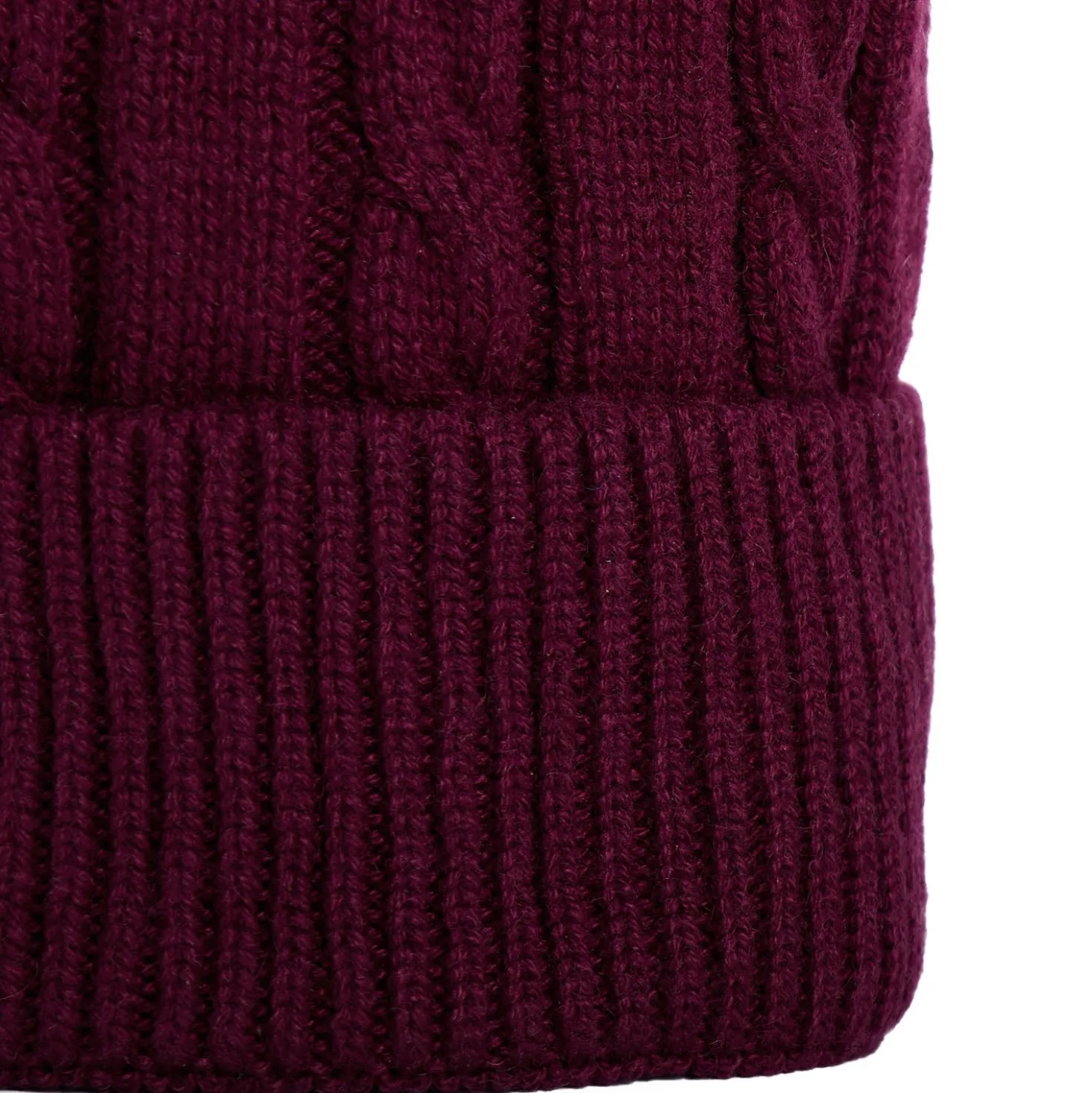 BERRETTO BORDEAUX A trecce in cashmere