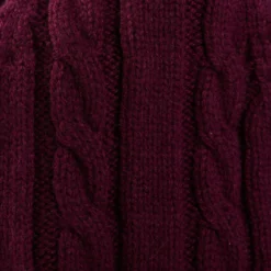 BERRETTO BORDEAUX A trecce in cashmere