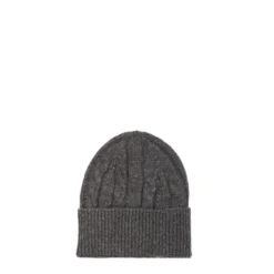 BERRETTO GRIGIO SCURO A trecce in cashmere