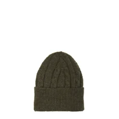 BERRETTO VERDE SCURO A trecce in cashmere