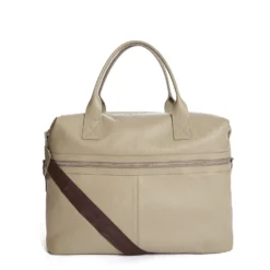 BORSA DA VIAGGIO BEIGE In pelle martellata