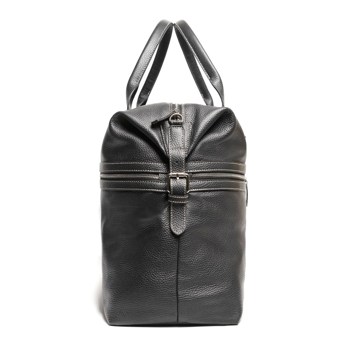 BORSA DA VIAGGIO NERA In pelle martellata