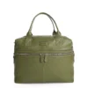 BORSA DA VIAGGIO VERDE OLIVA In pelle martellata