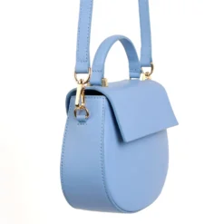 BORSA MINI CLEO AZZURRA In pelle liscia