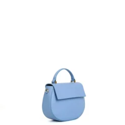 BORSA MINI CLEO AZZURRA In pelle liscia