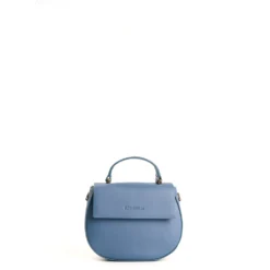 BORSA MINI CLEO AZZURRO POLVERE In pelle liscia
