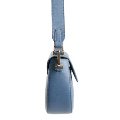 BORSA MINI CLEO AZZURRO POLVERE In pelle liscia