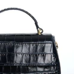 BORSA MINI CLEO BLU Stampa coccodrillo