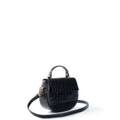 BORSA MINI CLEO BLU Stampa coccodrillo