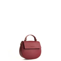 BORSA MINI CLEO BORDEAUX In pelle liscia