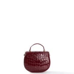 BORSA MINI CLEO BORDEUAUX Stampa coccodrillo