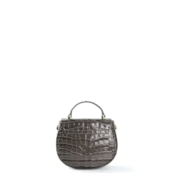 BORSA MINI CLEO GRIGIA Stampa coccodrillo