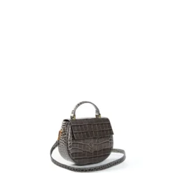 BORSA MINI CLEO GRIGIA Stampa coccodrillo