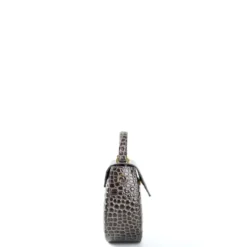 BORSA MINI CLEO GRIGIA Stampa coccodrillo