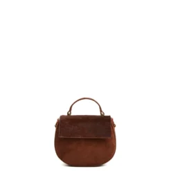 BORSA MINI CLEO MARRONE In camoscio e cavallino
