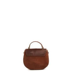 BORSA MINI CLEO MARRONE In camoscio e cavallino
