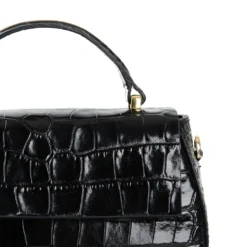 BORSA MINI CLEO NERA Stampa coccodrillo