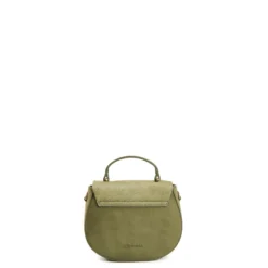 BORSA MINI CLEO VERDE OLIVA In camoscio e cavallino
