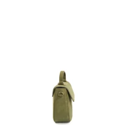 BORSA MINI CLEO VERDE OLIVA In camoscio e cavallino