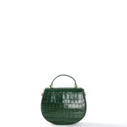 BORSA MINI CLEO VERDE Stampa coccodrillo