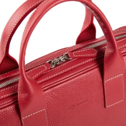 BORSA PORTA PC BORDEAUX In pelle martellata