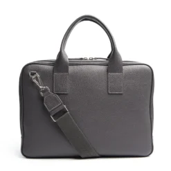 BORSA PORTA PC GRIGIA In pelle martellata