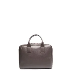 BORSA PORTA PC MARRONE SCURO In pelle martellata