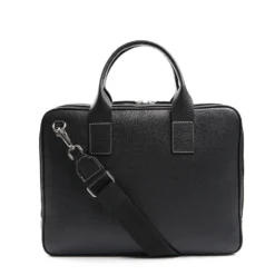 BORSA PORTA PC NERA In pelle martellata