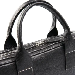 BORSA PORTA PC NERA In pelle martellata