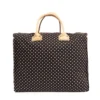 BORSA WEEKEND DESTRUTTURATA MARRONE SCURO Pois