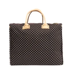 BORSA WEEKEND DESTRUTTURATA MARRONE SCURO Pois
