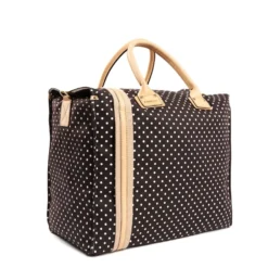 BORSA WEEKEND DESTRUTTURATA MARRONE SCURO Pois