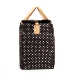 BORSA WEEKEND DESTRUTTURATA MARRONE SCURO Pois