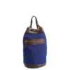 BORSONE GIAN MIDI BLU SCURO E TESTA MORO In canvas e pelle