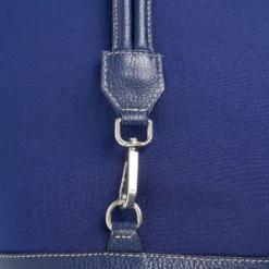 BORSONE GIAN MIDI BLU SCURO In tela e pelle