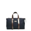 BORSONE WEEKEND BLU SCURO In tela con rifiniture in pelle