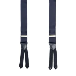 BRETELLE BLU SCURO In raso di seta 2,5 cm