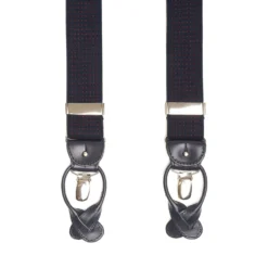 BRETELLE EM BLU Con micro pois rossi