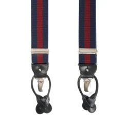 BRETELLE EM BLU SCURO E BORDEAUX Rigata