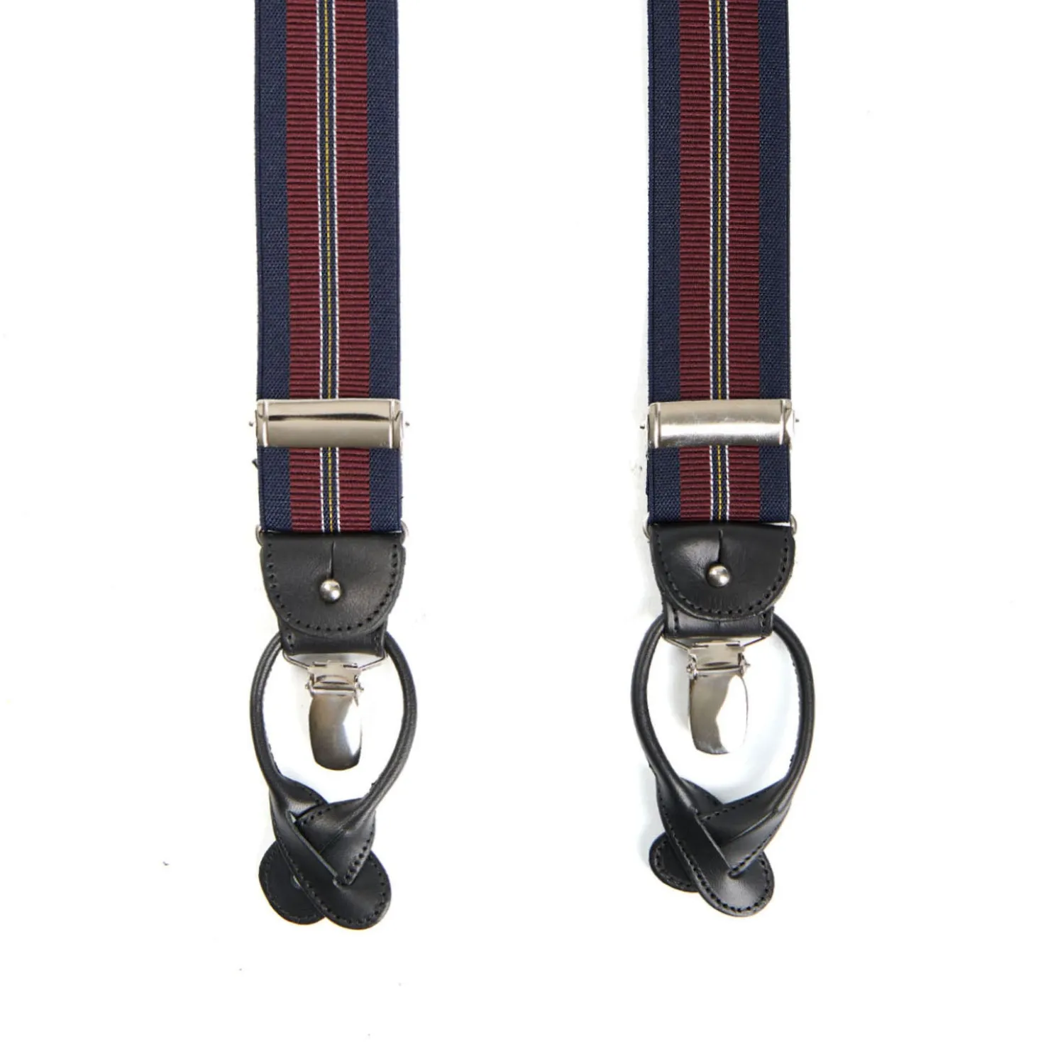 BRETELLE EM BLU SCURO E BORDEAUX Rigata