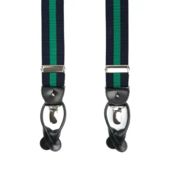 BRETELLE EM BLU SCURO E VERDE Rigata