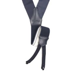 BRETELLE EM BLU SCURO In raso di seta 3,5 cm