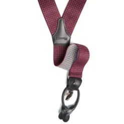 BRETELLE EM BORDEAUX Con micro pois bianchi